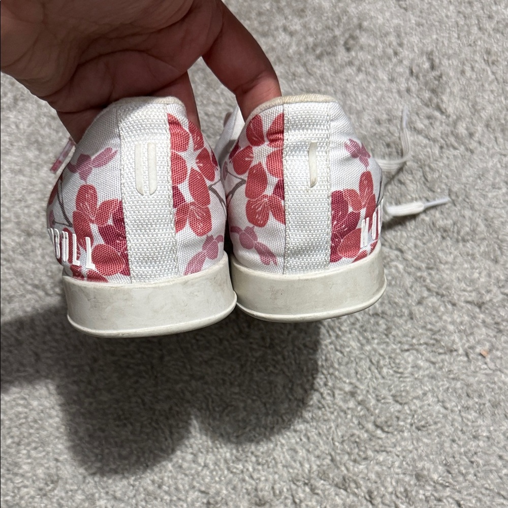 NOBULL Pink Floral Canvas Lace-Up Sneakers - Picture 3 of 5